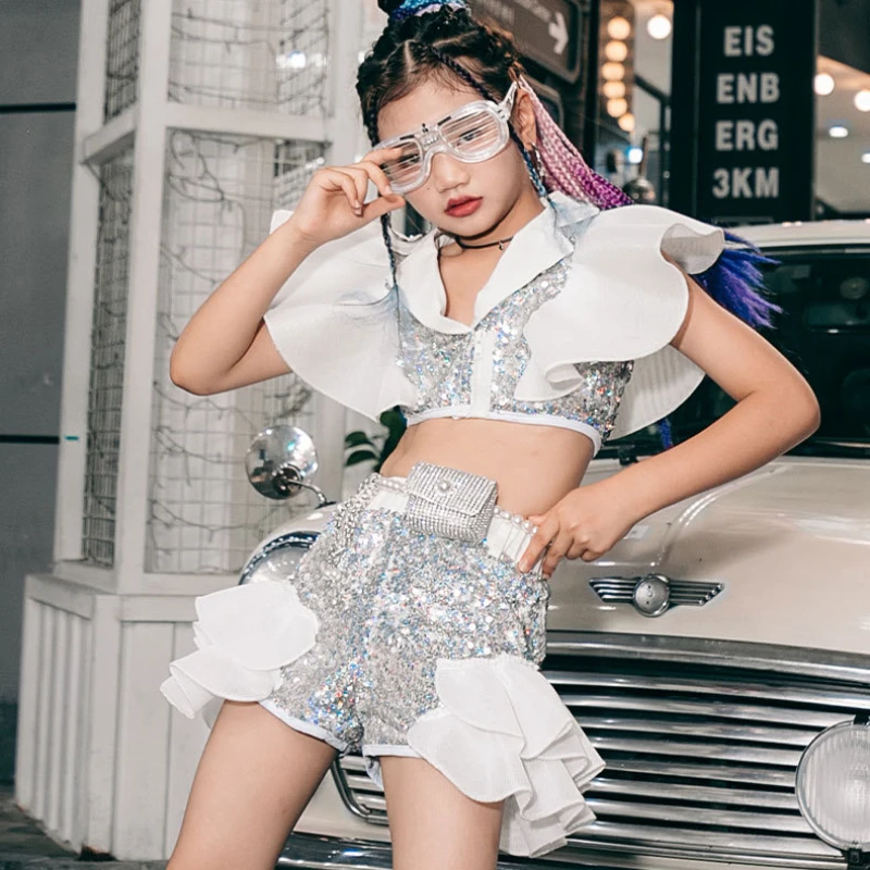 Детские джазовые уличные танцевальные крутые костюмы для девочек модная уличная