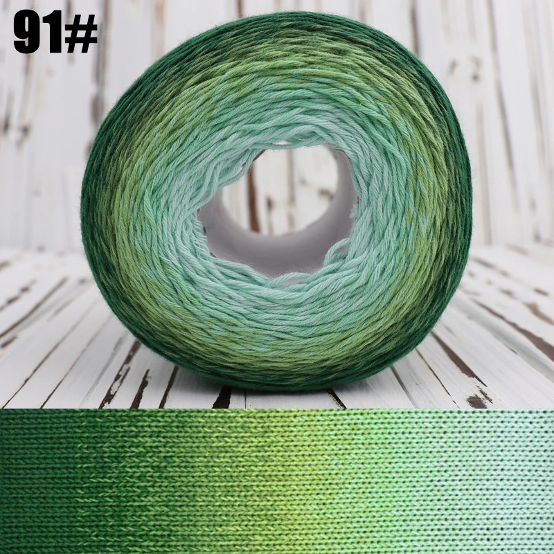 1000 Meters Rainbow Segment Dyed Summer Natural Flax Yarn 6 Strand DIY Knitting Baby Sweater Hat Cappa Knit Shirt |