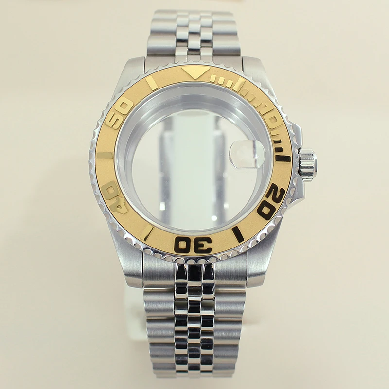 Мужской корпус часов 40 мм юбилейный браслет для Yacht-Master Seiko NH35 NH36 Miyota 8215 ETA 2824