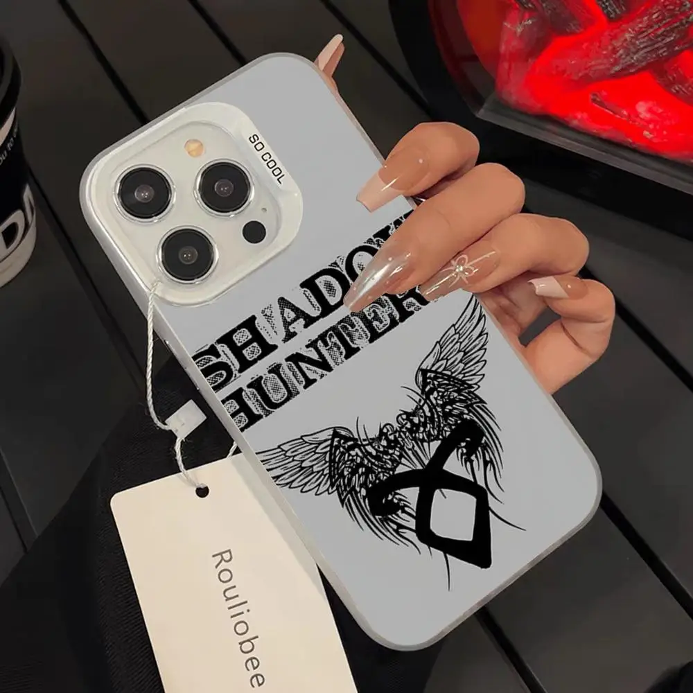 Чехол для телефона серии Shadowhunters-S для iPhone 17 16 15 14 13 12 Pro Max Air Plus, цветной, серебристый, жесткий корпус (art.: 3920dbc78ad19) - 3920dbc78ad19