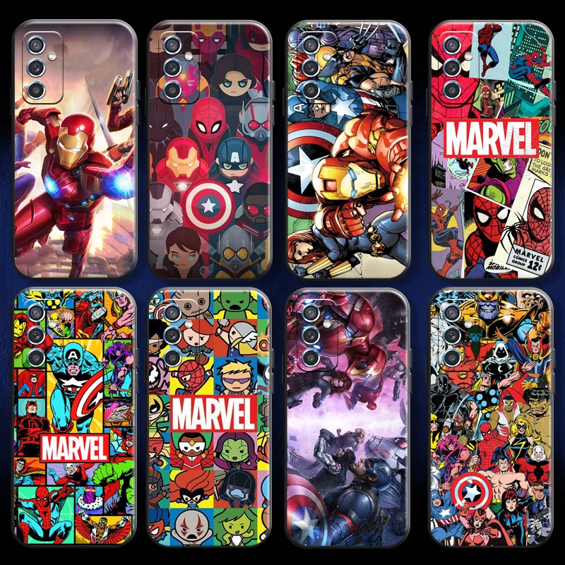 

Marvel Iron Man Venom Logo For Samsung M11 M12 Phone Case Silicone Cover Carcasa Coque Black Liquid Silicon