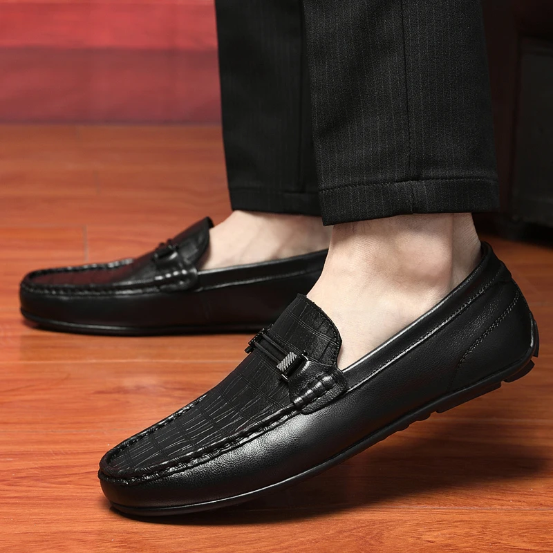 2022 Men Genuine Leather Shoes Luxury 