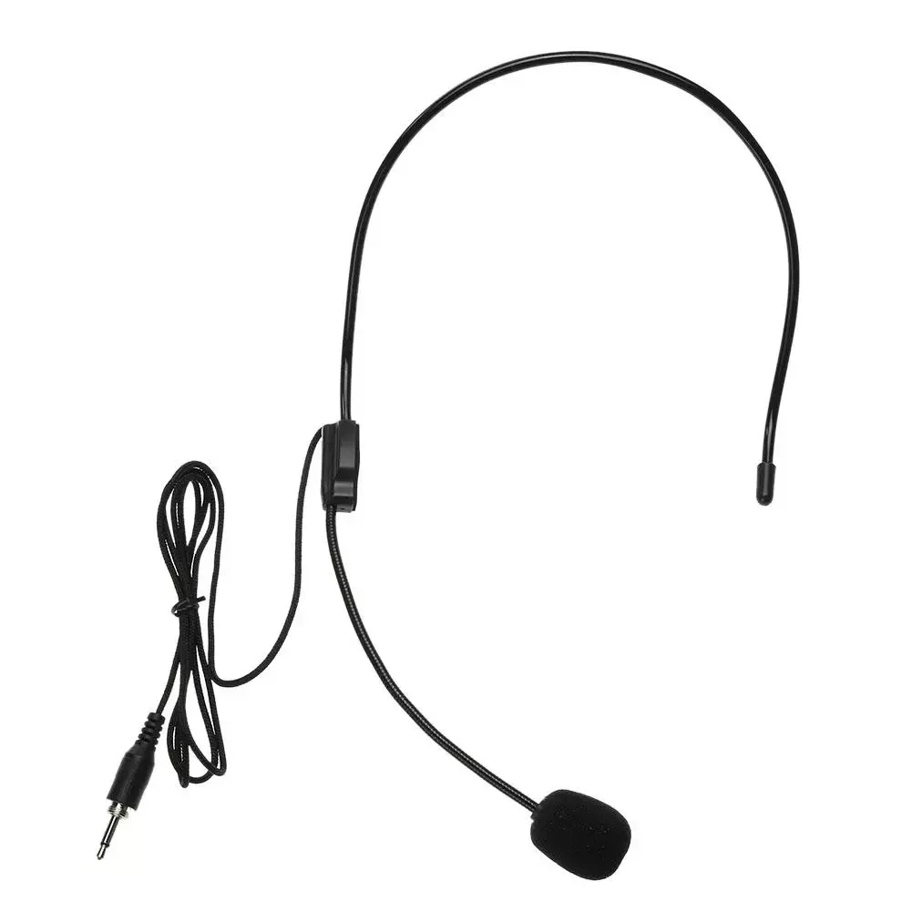 

Portable Headset Microphone Wired 3.5mm Moving Flexible Earphone Dynamic Jack Mic For Loudspeaker Tour Guide Teaching Lecture