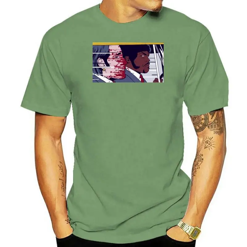 

Модная мужская футболка из хлопка с принтом из ПЭП-фантастики, травольта, Сэмюэль, L Джексон