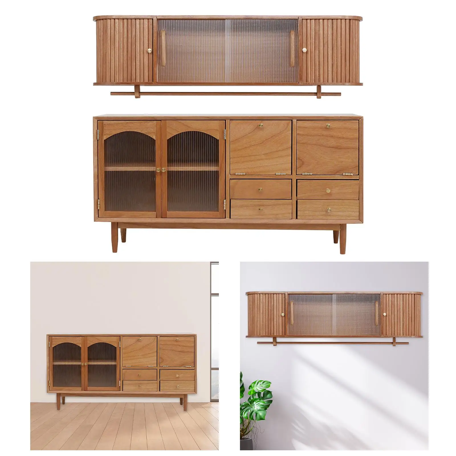 

Miniature Dollhouse Sideboard Cabinet Scene Model Closet Dollhouse Furniture Cupboard 1/6 Scale for Kitchen Decor Collection
