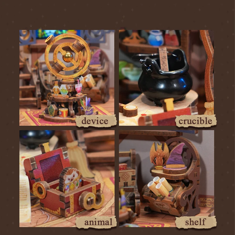 Набор деревянных миниатюрных моделей сделай сам Волшебный Магазин домик