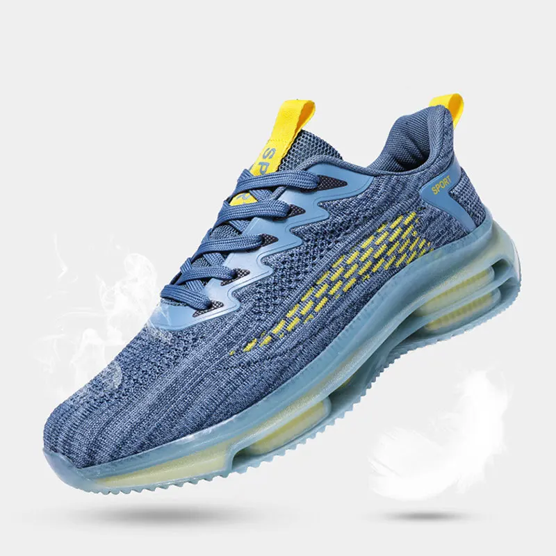 New Men's Mesh Breathable Sneakers Low-top Lightweight Trend Running Shoes Anti Skid Comfortable Outdoor Casual Sports Shoes