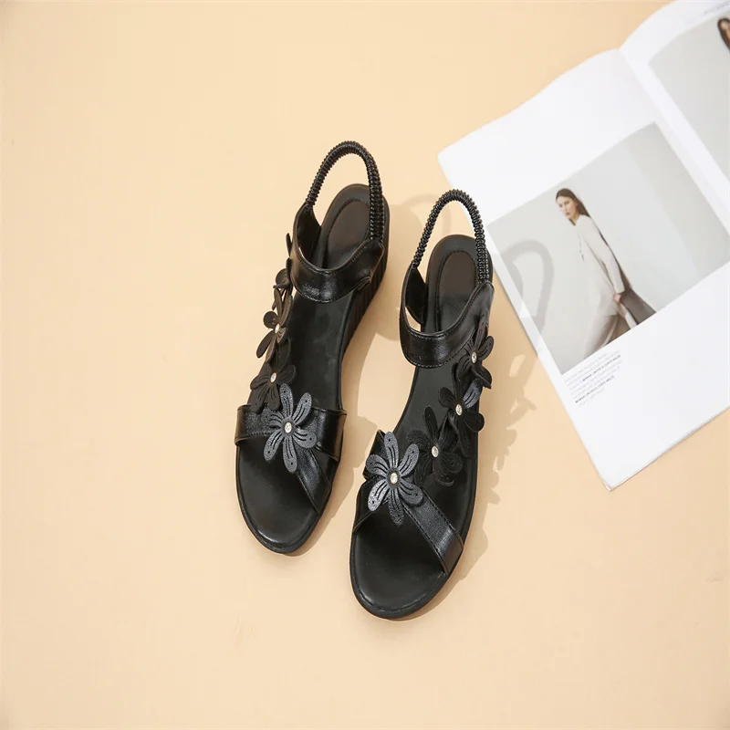 Sandals Women Summer New Fashion Women's Bling  Bling Flowers Rhinestone  Transparent Root Open Toe Sandals Woman Shoes