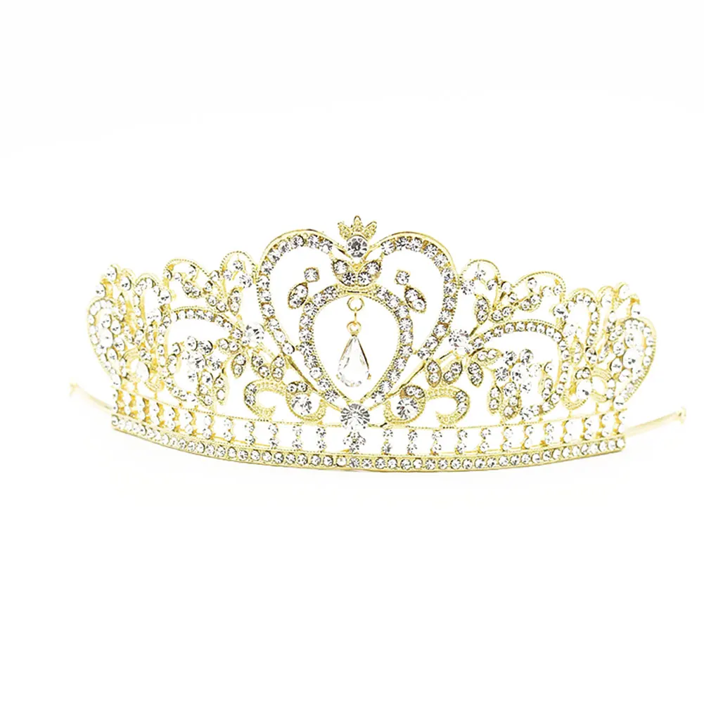 

Wedding Bridal Bridesmaid Crystal Tiaras Crown Love Heart Headwear Girl Hair Accessories Bride Head Ornament