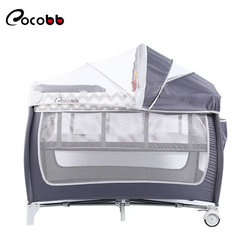 Wholesale Foldable Crib Removable Bed Middle Bed Multifunctional Portable Diaper Table Children's Baby Bed
