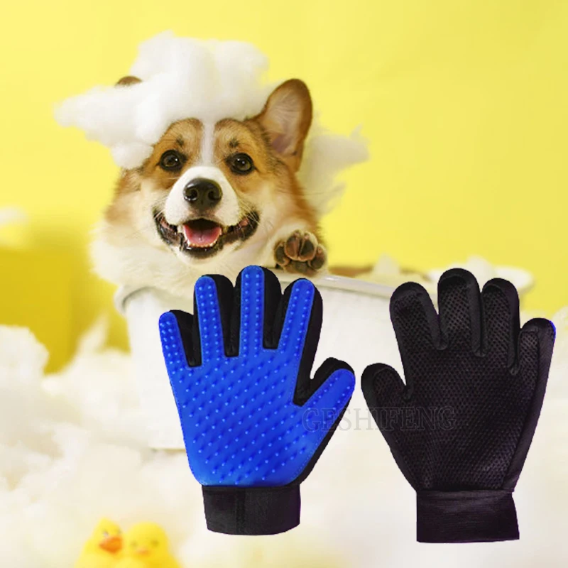 

Pet Glove Cat Grooming Glove Cat Hair Deshedding Brush Gloves Dog Comb for Cats Bath Hair Remover Clean Massage Brush For Animal