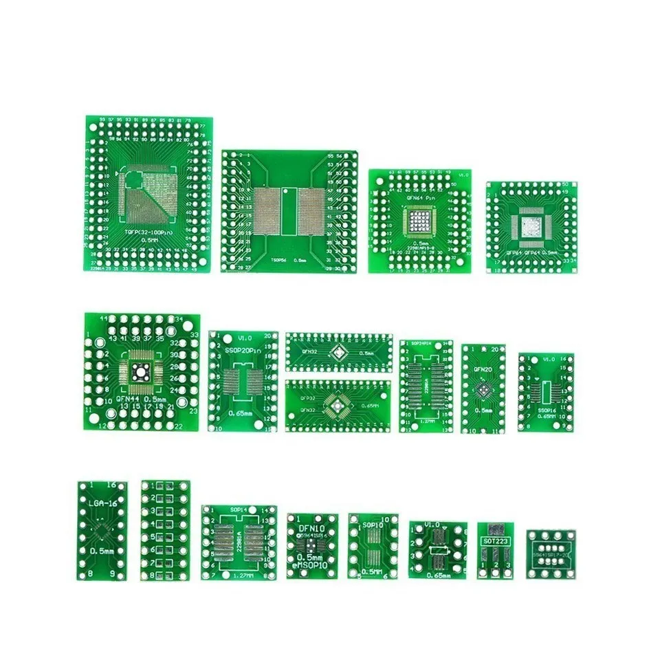 10 шт., плата адаптера SOP SOP8 SOP10 SOP16 SOP28 TQFP QFN IC