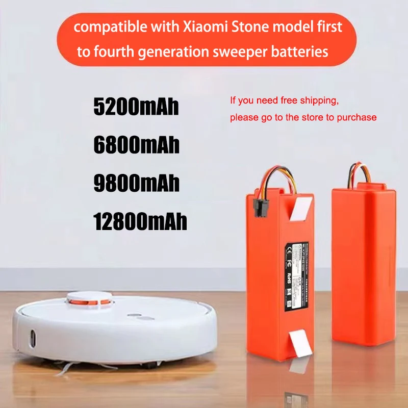 

Original Replacement Battery BRR-2P4S-5200D for XIAOMI 1S 1ST Roborock SDJQR01RR Sweeping Mopping Robot Vacuum Cleaner 12800mAh