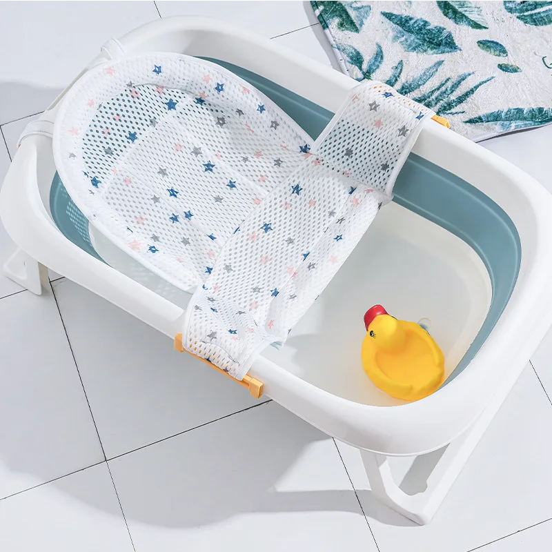 Baby Bathtub Bath Seat Support Mat bath And Shower Air Cushion Bed Non-Slip Bathtub Mat Newborn Bebe Safety Security Bath Seat images - 6