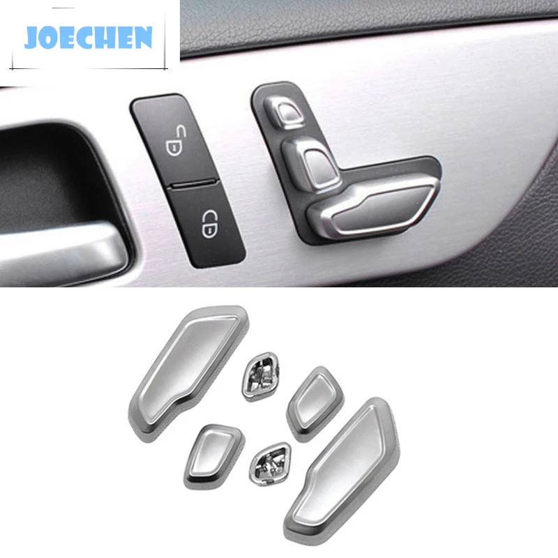 

Car Styling Seat Adjust Buttons replace Decoration Covers Stickers Trim for Mercedes Benz C E Class W204 W212 Auto Accessories