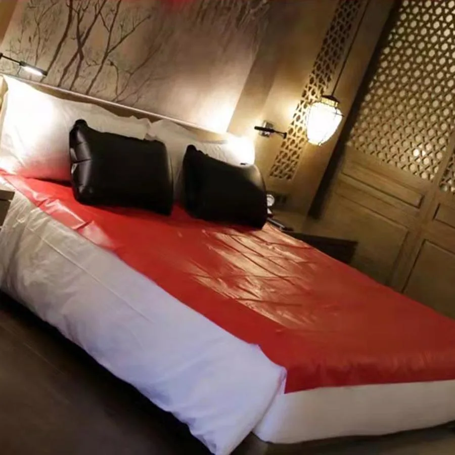 

Комплект постельного белья для взрослых из ПВХ, наматрасник, сексуальная игра, спа 100%, водонепроницаемые полные бытовые простыни, защитная ...