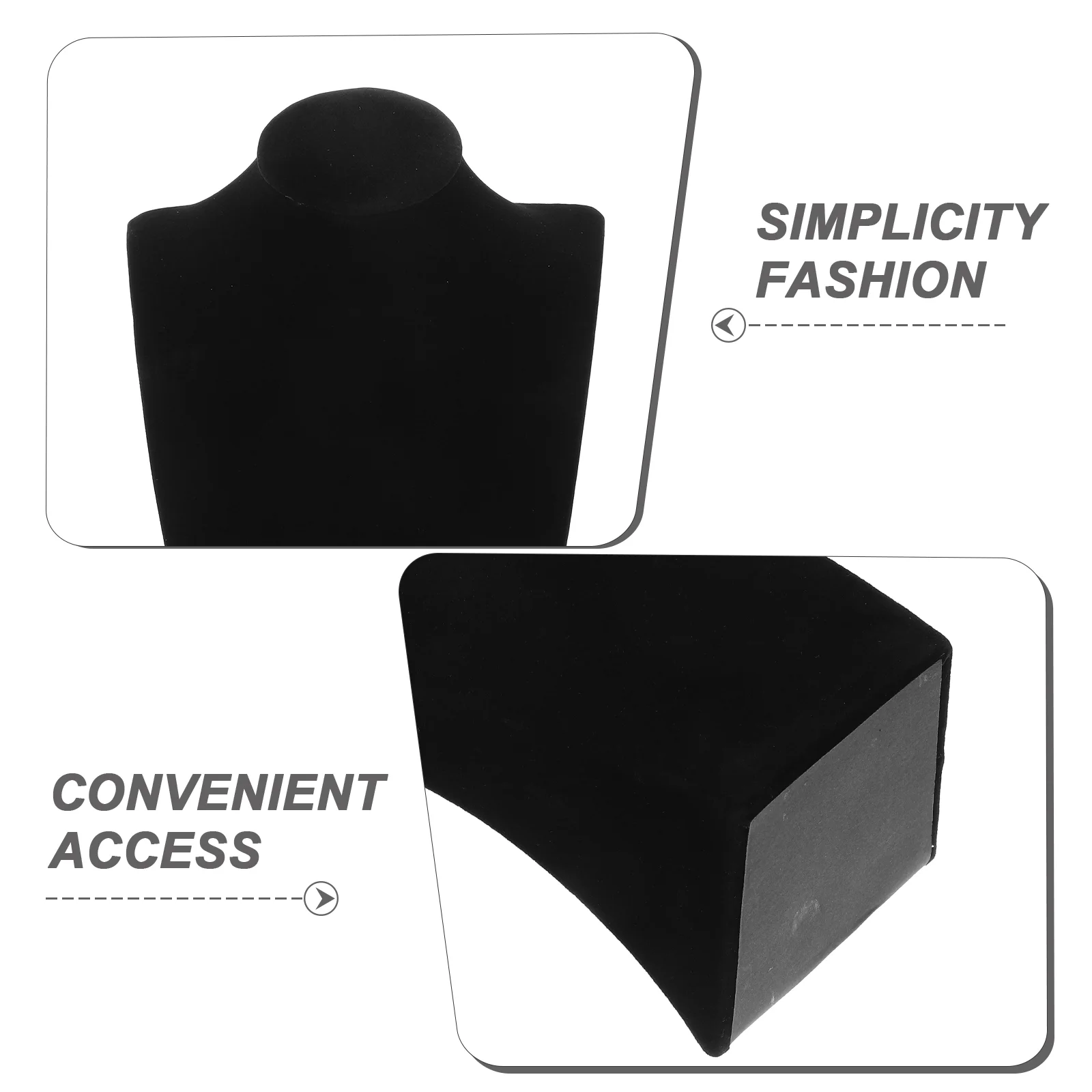 Velvet Necklace Stand Holder Chain Storage Display Mannequin Bust Home Organization Jewelry Organizer Girls Women