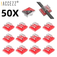 accezz 502010pcs adhesive cable organizer clips usb wire management desktop workstation cable manager fixed clamp cord winder