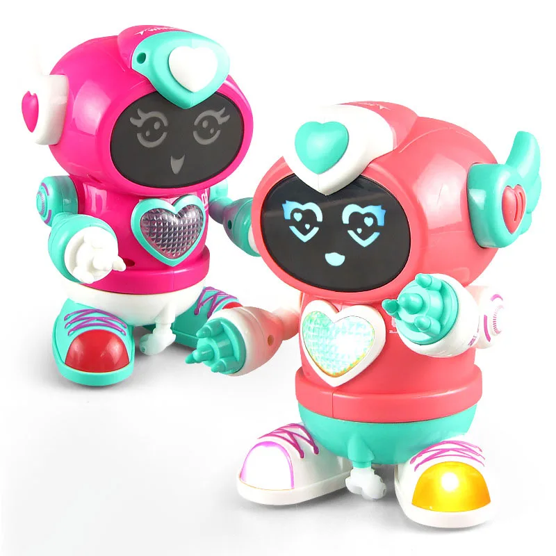 Dancing Robot Toy Cartoon Rock Electronic Pet with Light Music Interactive Educational Children's Toddler Toy Boy and Girl Gifts