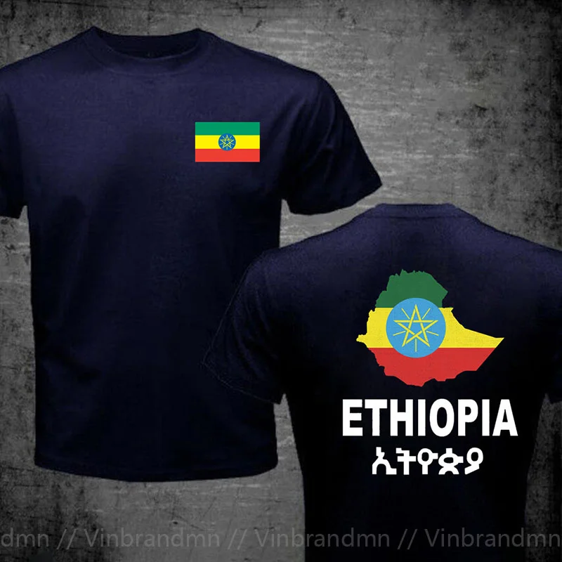 Винтажная футбольная футболка Эфиопии сувенирная с эфиопской картой и флагом