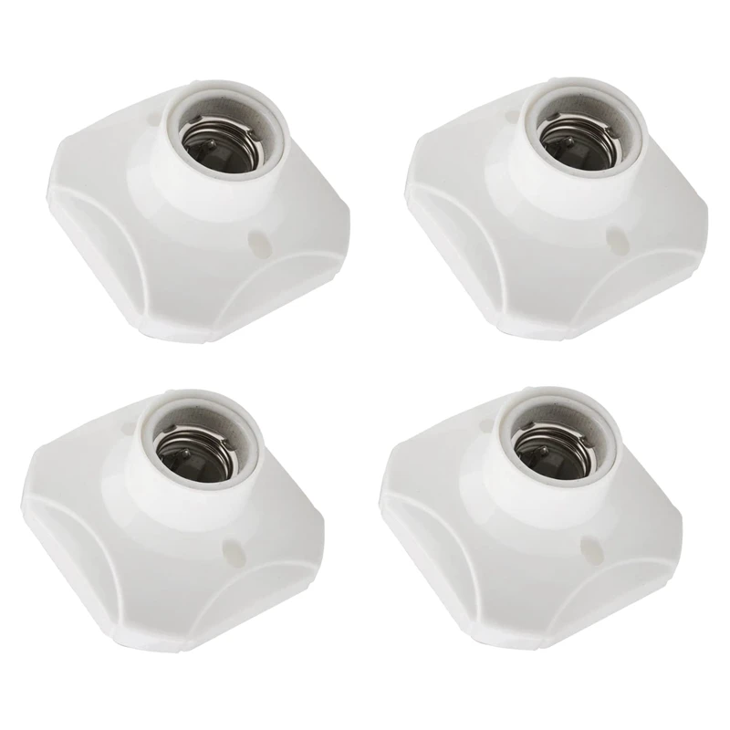 

Screw Light Bulb Socket,4Pcs E27 Lamp Socket Holder For Bulb Halogen LED Lighting Energy Saving Light Holder