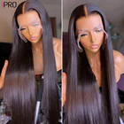 Парики IPRO с прямыми кружевными передними париками, фронтальные натуральные волосы HD 13 х4, предварительно выщипанные прямые волосы для чернокожих женщин