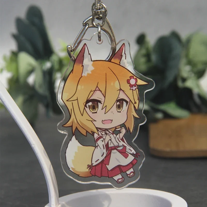 Брелок в стиле аниме Sewayaki Kitsune no Senko-san акриловый брелок для ключей ремешок фигурка