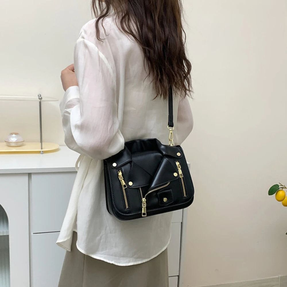 Harajuku Jacket Design Crossbody Bags for Women Cute Coat Shoulder Bag Mini Box Purses and Handbags Rivet Designer Bag Girls New