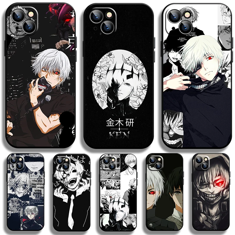 

Tokyo ghoul Cartoon Case For Apple iPhone 14 13 12 11 Pro Max Mini XS Max X XR 7 8 Plus SE2020 TPU Black Phone Cover Coque Core