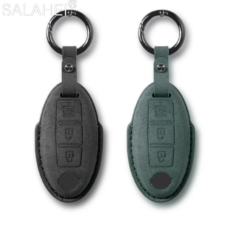 

Suede Car Key Case Cover For Nissan Qashqai J10 J11 X-Trail T31 T32 Kicks Tiida Pathfinder Murano Note Juke Versa Maxima Altima