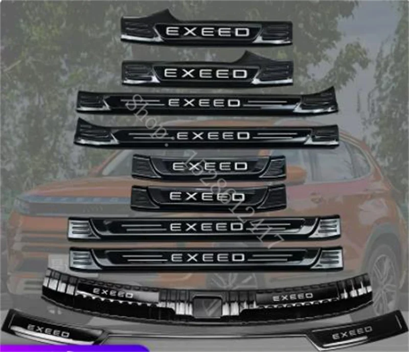 

Для CHERY EXEED LX 2021 2022 2023, автомобильные аксессуары, Накладка на порог/порог, защита заднего бампера двери, Стайлинг порога