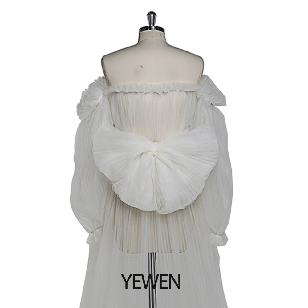 Сексуальное прозрачное платье для фотосъемки беременных Длинные Пышные Рукава