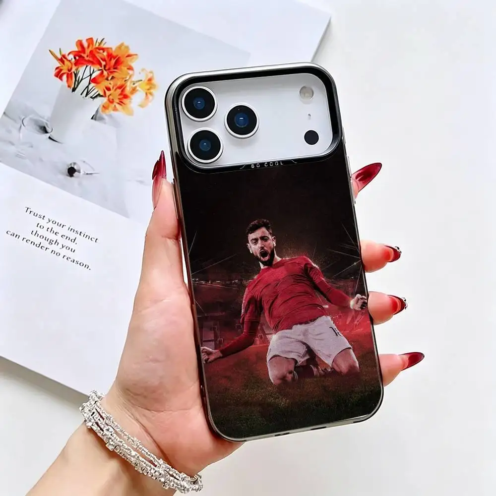 Фото Чехол для телефона Bruno F-Fernandes для iPhone 17, 16, 15, 14, 13, 12, 11 Plus, Pro Max, XS, цветной, с серебряным покрытием внутри №4