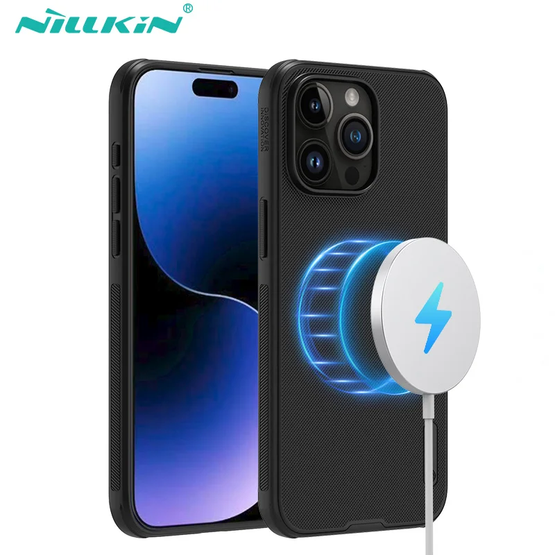 

Magsafe чехол для iPhone 15 Pro Max Nillkin супер матовый защитный Pro Магнитный чехол для iPhone 15 Pro Магнитный чехол для iPhone 15