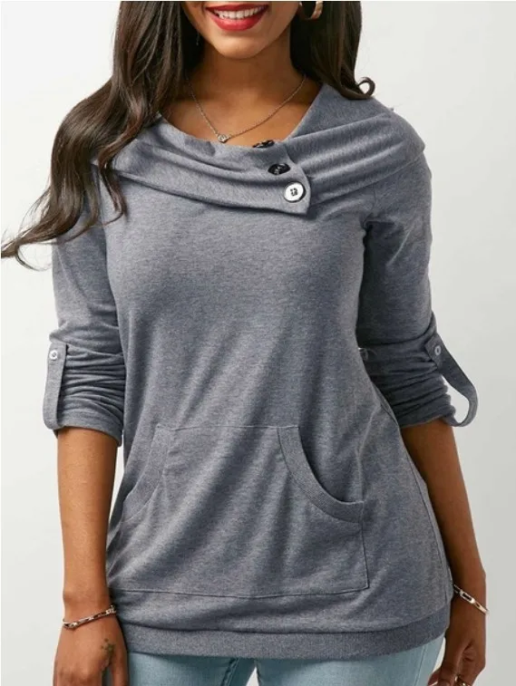

New solid color long-sleeved T-shirt sweater WHITE