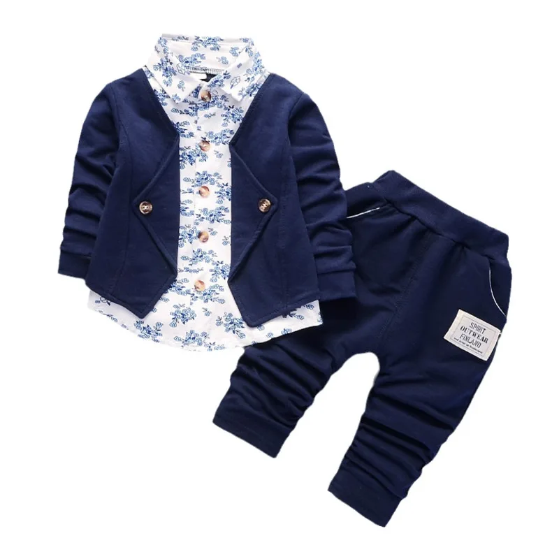 

New Spring Autumn Baby Clothes Boys Gentleman Suit Children Fashion Jacket Pants 2Pcs/Set Toddler Casual Costume Kids Tracksuits