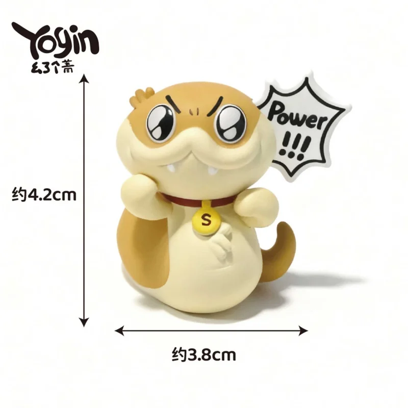 Фото Серия мини-фигурок Yogin Snake & Dog Blind Box — милый декор для рабочего стола, украшения для дома и офиса, коллекционные предметы, забавный подарок №4