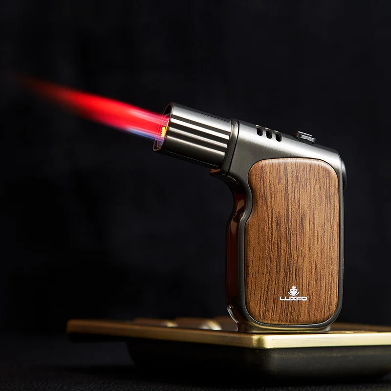 

LUXFO Высококачественная Зажигалка для сигар 4 огня сильный струйный ветрозащитный надувной спрей индивидуальные аксессуары для сигар