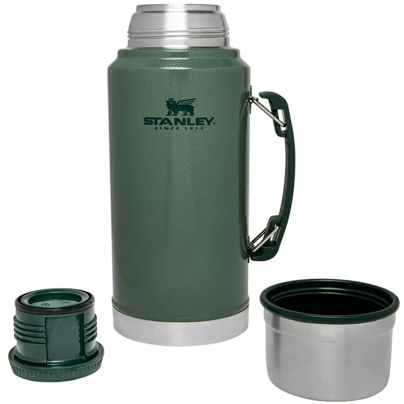 

Chic Stainless Steel Vacuum Insulated Water Bottle, 1.1 qt Capacity with Wide Mouth, Leak-proof BPA Free Travel Mug for Hot & Co