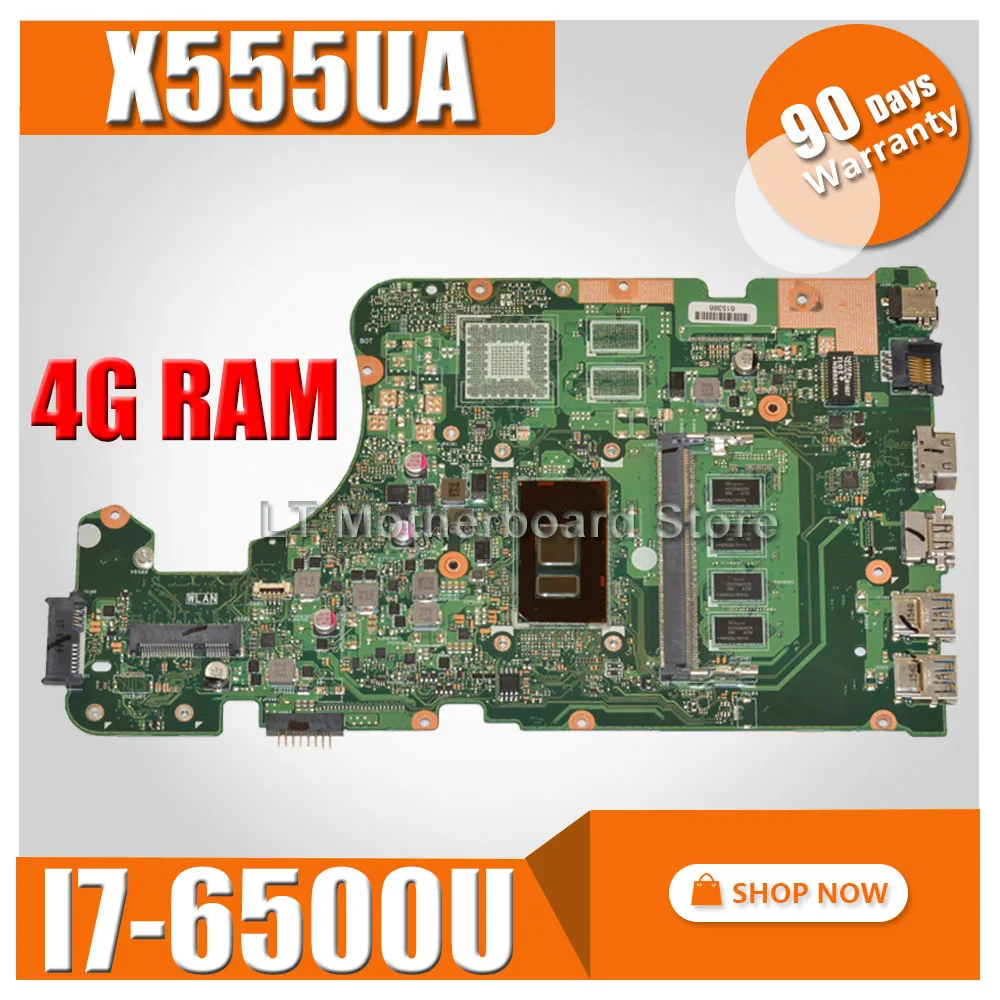 

Материнская плата X555UA i7-6500U 4 Гб RAM для Asus X555U X555UA X55 X555UV Материнская плата ноутбука X555UA материнская плата X555UA