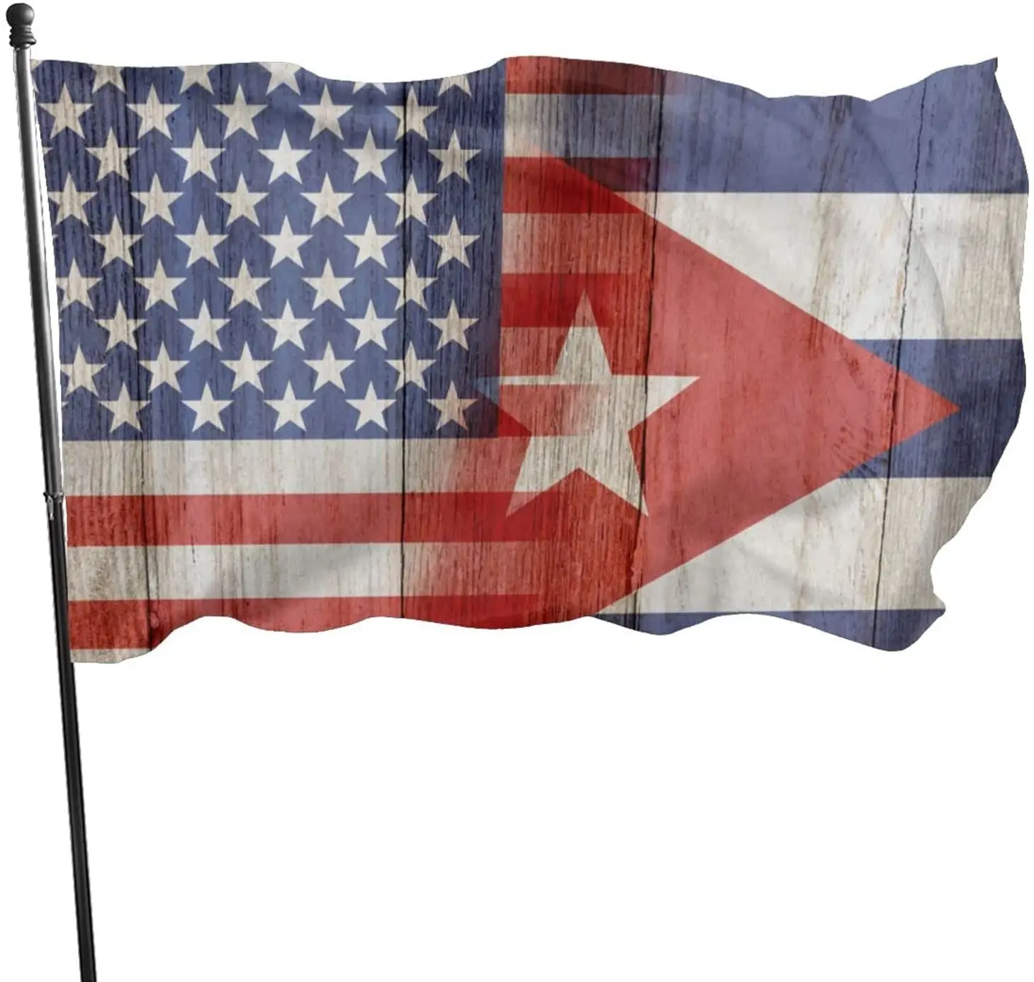 

US Cuba Flags 3x5 Feet Flag Vivid Color and Fade Proof