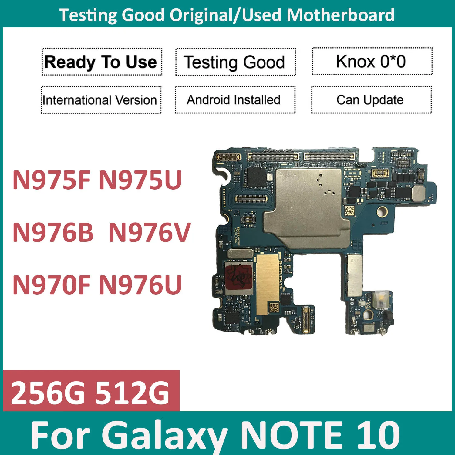 Разблокированная оригинальная материнская плата для Samsung Galaxy NOTE 10 Plus N975F 4G 5G N975U