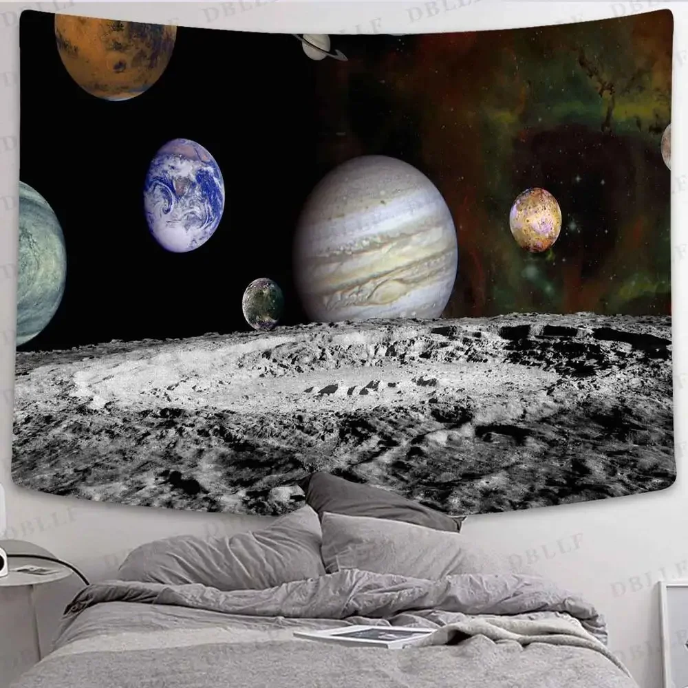 Simсант гобелен &quotКосмонавт&quot Планеты космоса Дракон пламя искусство стене