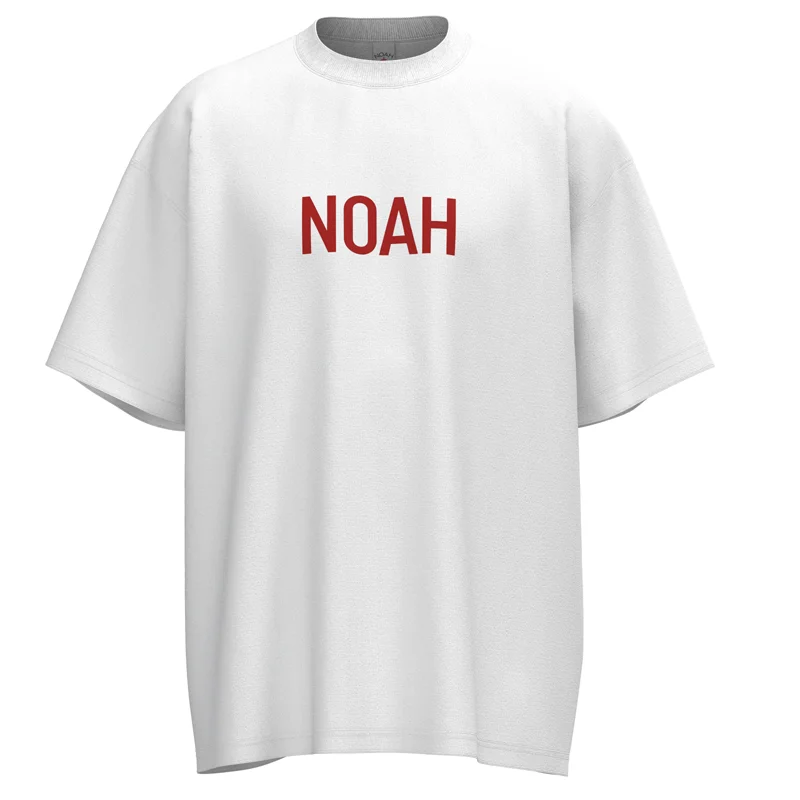 

Noah T-shirt Red Lettering Logo Print NOAH Men's Women's High Quality Short Sleeve T Shirt Summer Top Tee