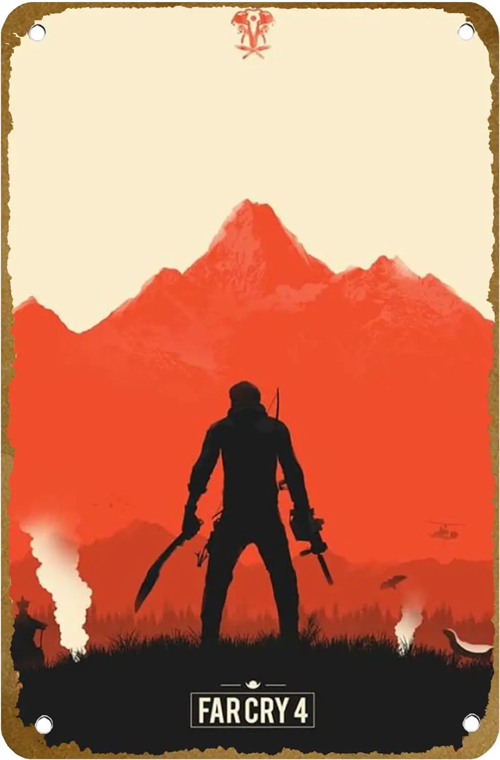 Игральный постер Farcry 4 винтажный металлический жестяной знак с логотипом