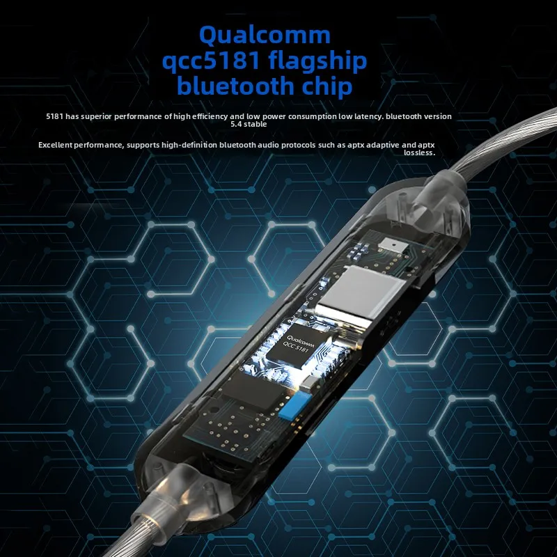 Фото Наушники-гарнитура BGVP M4 Bluetooth с шейным ремешком, AptX Lossless HiFi, кабель Qualcomm QCC5181, 20 часов работы от батареи, низкая задержка для игр и бега №3