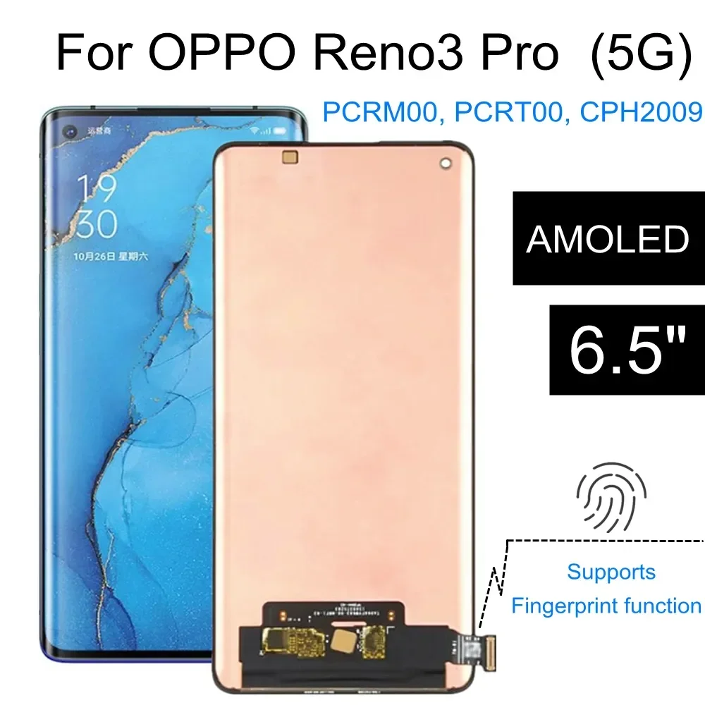 

ЖК-дисплей 6,5 дюйма AMOLED для OPPO Reno3 Pro 5G PCRM00 PCRT00
