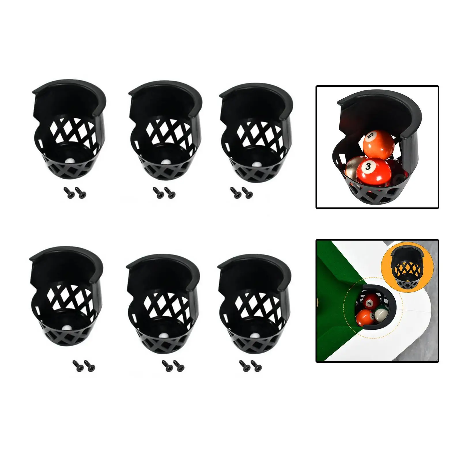 6 шт. карманы для бильярдного стола бильярда веб-карман хранения шара тренировок