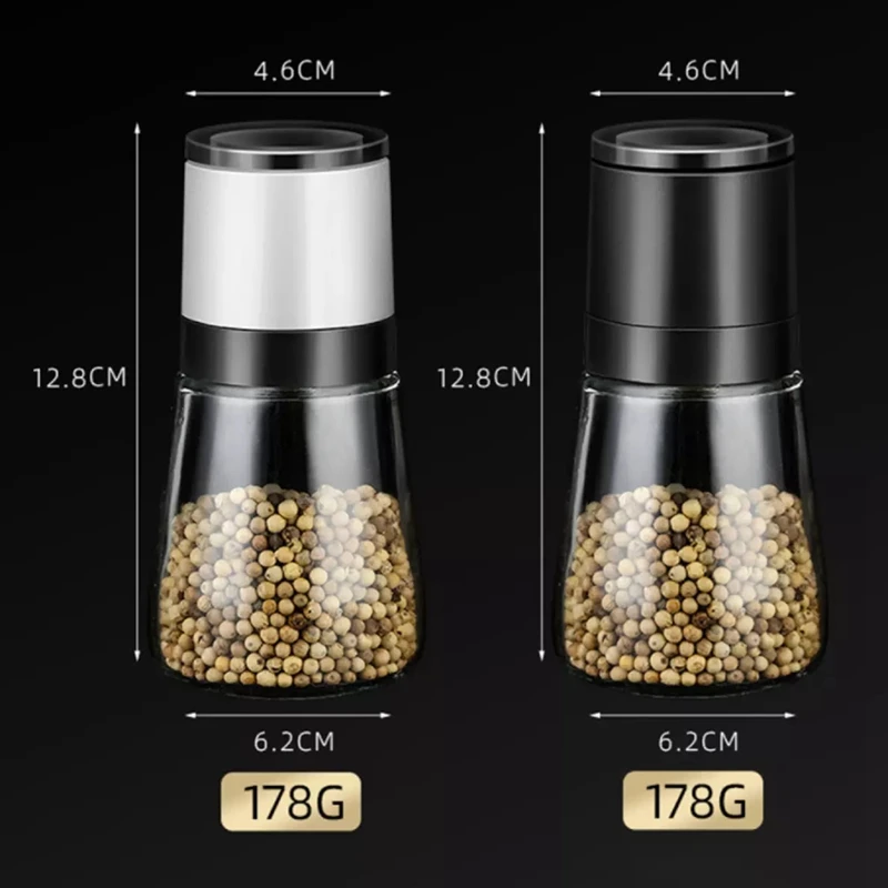 Мельница для соли и перца набор из 2 регулируемая керамическая мельница морской |
