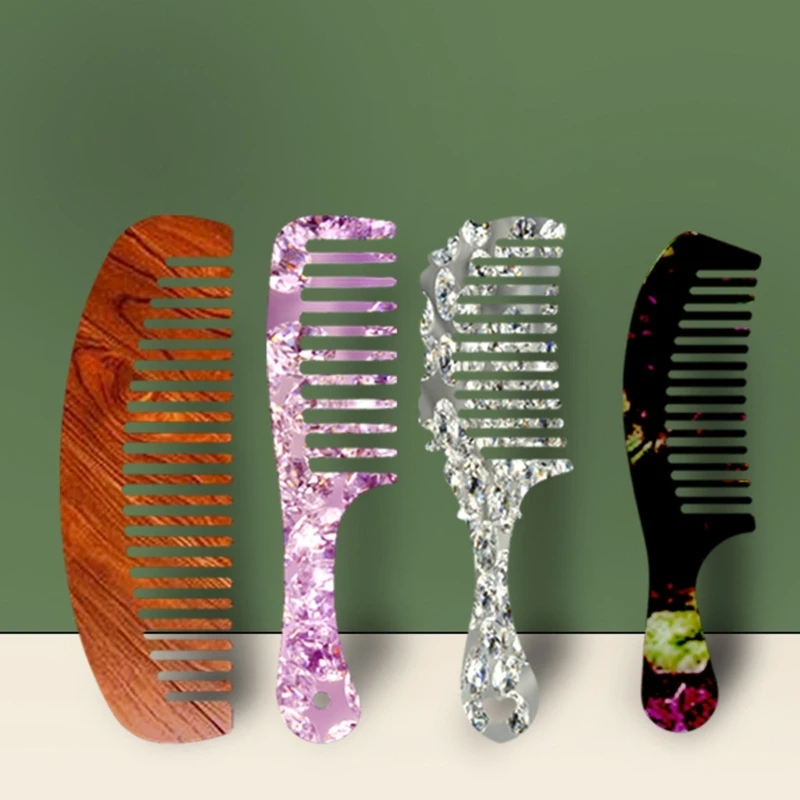 

4 Styles Resin Hairdressing Comb Silicone Mold Salon Barber Hair Comb Mold